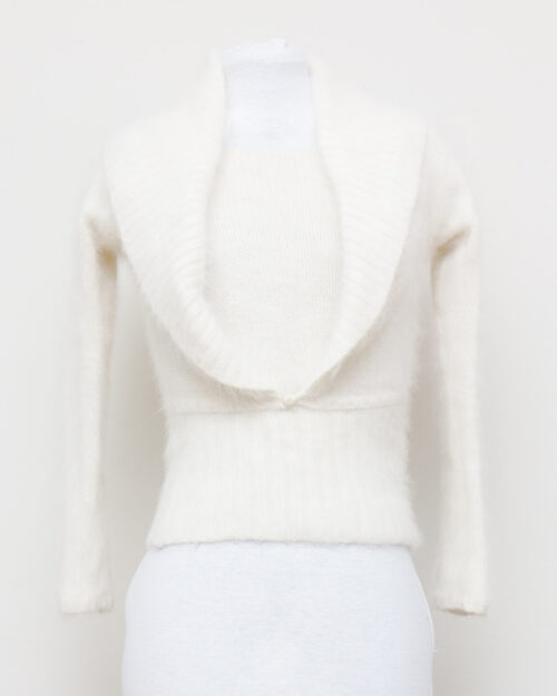 Blumarine Angora Fuzzy Two Piece Cardigan Set