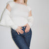 Blumarine Angora Fuzzy Two Piece Cardigan Set