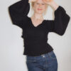 Roberto Cavalli Draped Long Sleeve Blouse