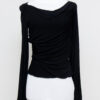 Roberto Cavalli Draped Long Sleeve Blouse - Image 2