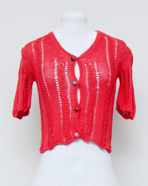 Vintage Crotchet Cardigan with Mismatched Buttons