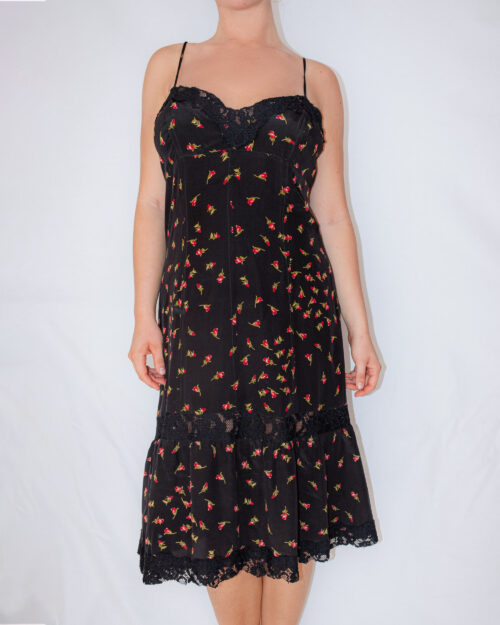 Amuleti Silk Rose Midi Dress - size L