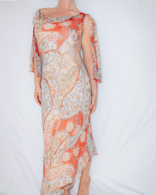 Rene Derhy Cashmere Print Dress