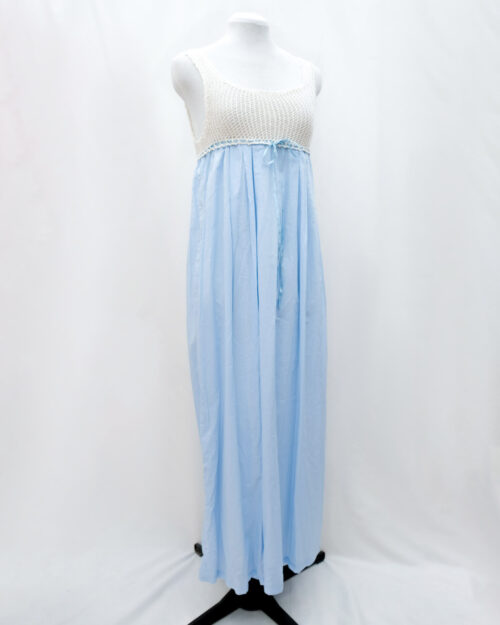 1960s Cotton and Crochet Night Dress