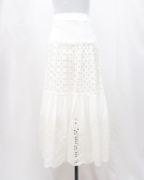 Alberta Ferreti Eyelet Lace Skirt