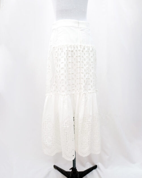 Alberta Ferreti Eyelet Lace Skirt