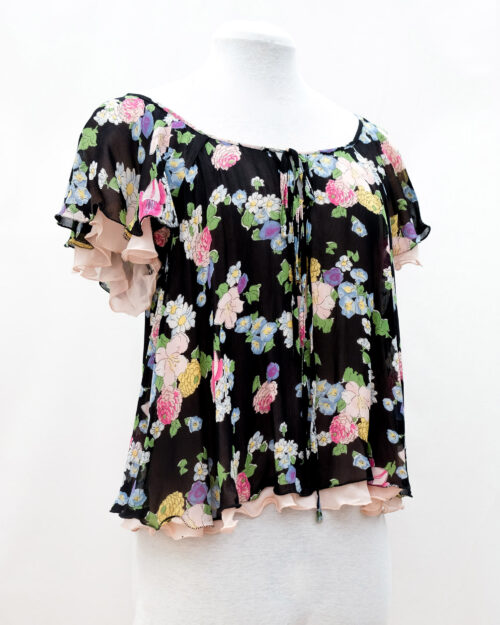 Moschino Ruffled Floral Top