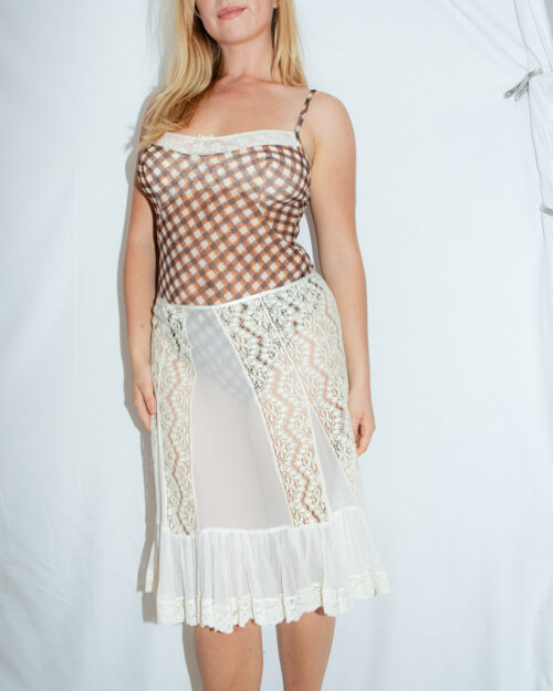 Sheer Italian Lace Skirt