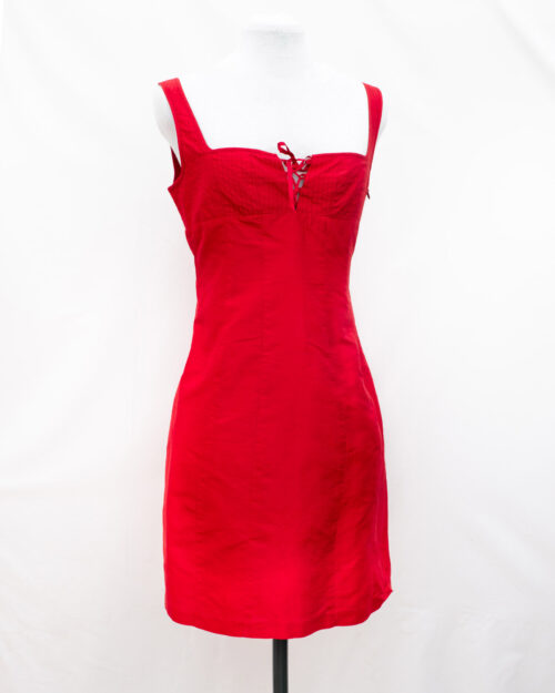 Corinne Sarrut Red Silk Dress