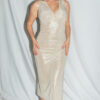 Gold Gai Mattiolo Fitted Dress