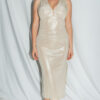 Gold Gai Mattiolo Fitted Dress - Image 2