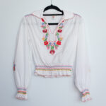 Vintage Hungarian Embroidered Blouse
