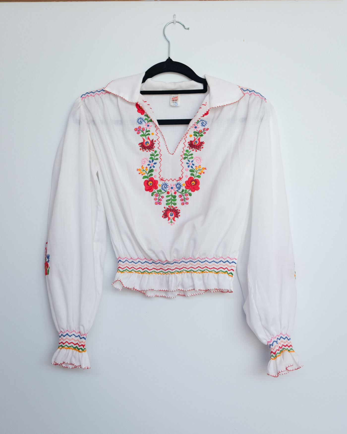 Vintage Hungarian Embroidered Blouse