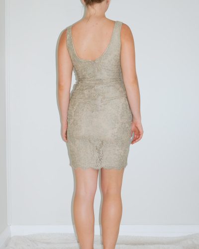 George Rech Lace Midi Dress Beige - Image 3