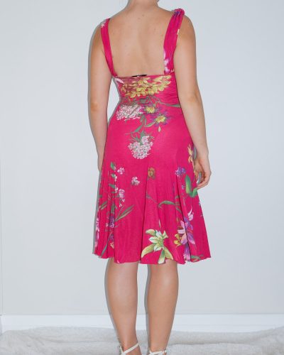 Blumarine Deep Pink Floral Slinky Dress - Image 2