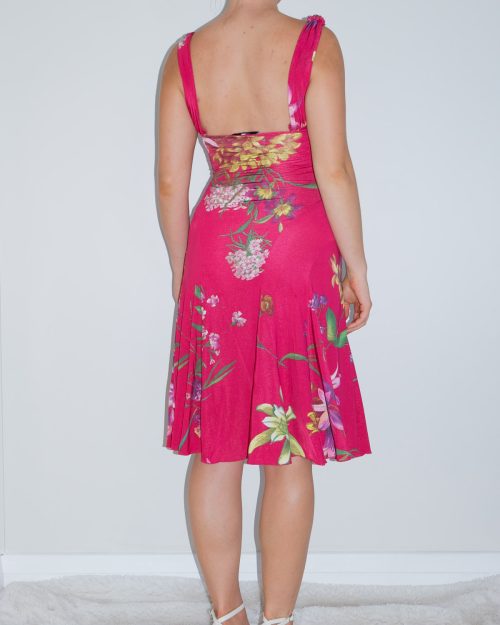 Blumarine Deep Pink Floral Slinky Dress