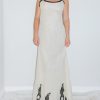 Carla Carini Silk Polka Dot Maxi Dress