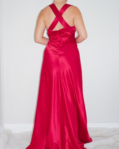 Calvin Klein Cherry Red Ball Gown - Image 3