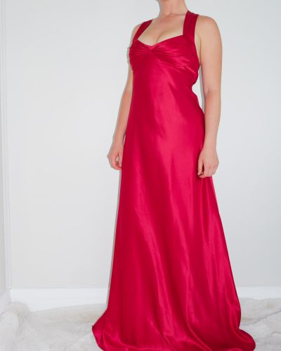 Calvin Klein Cherry Red Ball Gown - Image 2