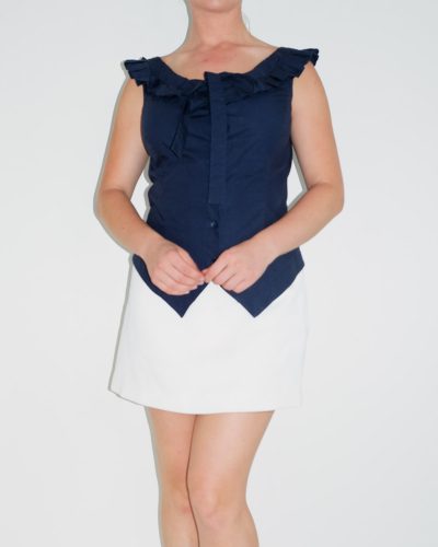 Blumarine Folies Sailor Navy Top - Image 2