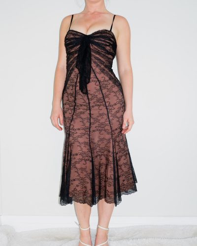 La Perla Black Lace Midi Dress - Image 2