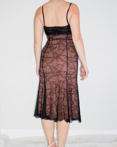 La Perla Black Lace Midi Dress - Image 3